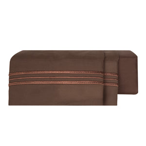 1800 Luxury Sheet Sets - Chocolate Brown